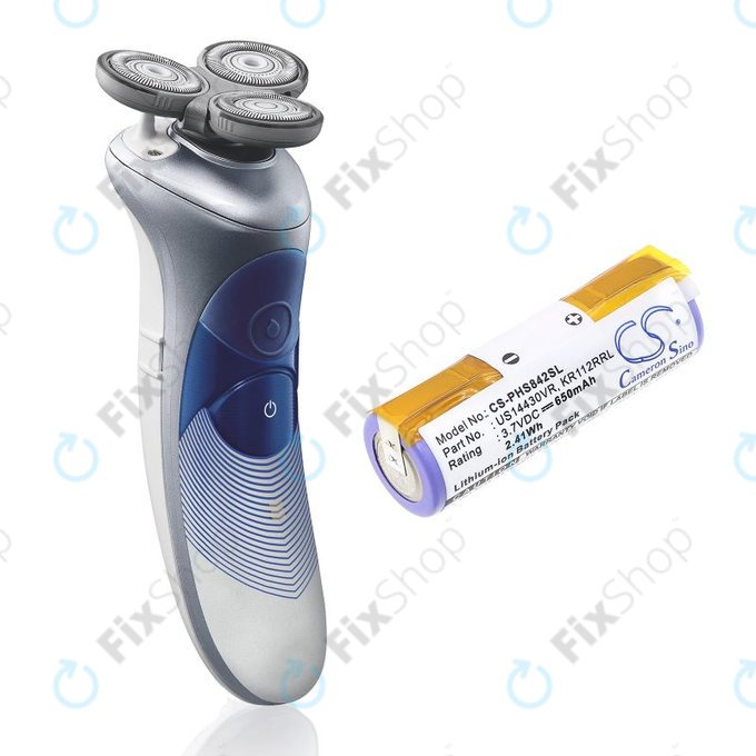 Akkumulátor Philips HS8420, 650mAh, Li-Ion, 3.7V, US14430VR, KR112RRL, HQ