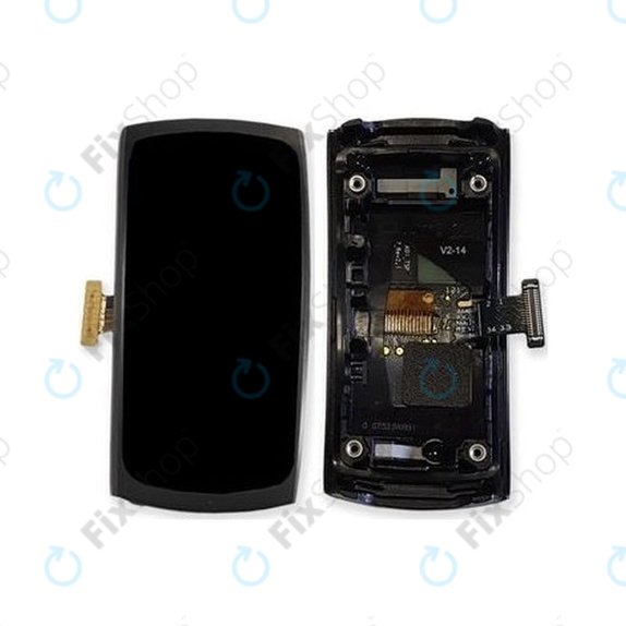 Samsung Gear Fit 2 SM-R360 - LCD Kijelző + Érintőüveg + Keret (Gray) - GH97-19001A, GH97-19201A Genuine Service Pack