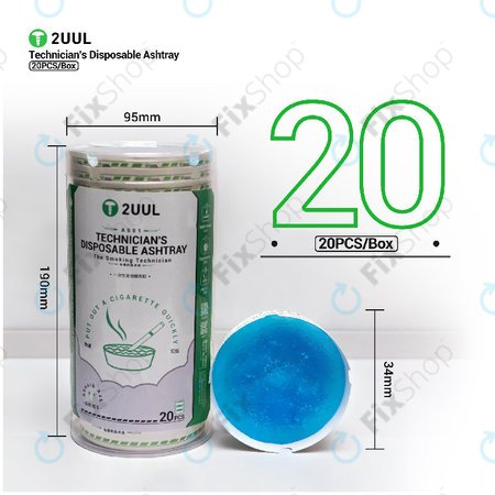 Egyszer használatos hamutartó technikusoknak, 2UUL AS01, 20db/doboz