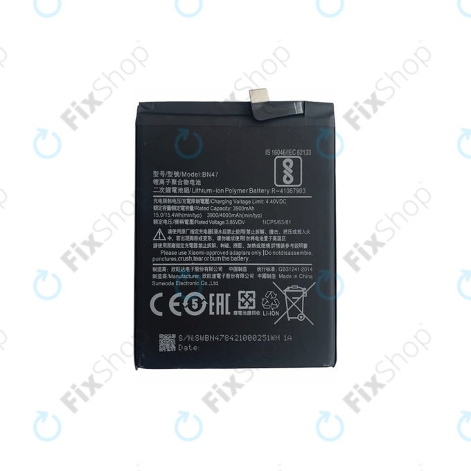 Xiaomi Mi A2 Lite (Redmi 6 Pro) - Akkumulátor BN47 4000mAh