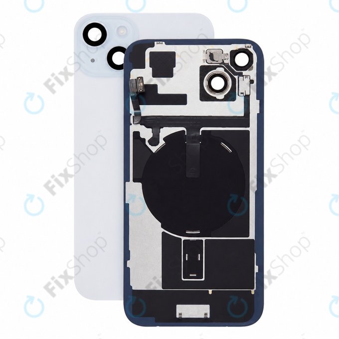 Hátsó ház üveg iPhone 15 Plus készülékhez, Black, Pulled A