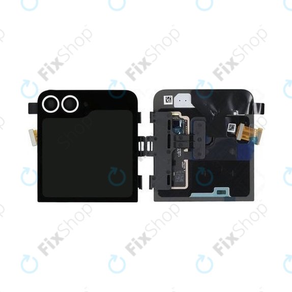 Samsung Galaxy Z Flip 6 F741B - LCD Kijelző + Érintőüveg + Keret (Külső) (White) - GH97-30012F Genuine Service Pack