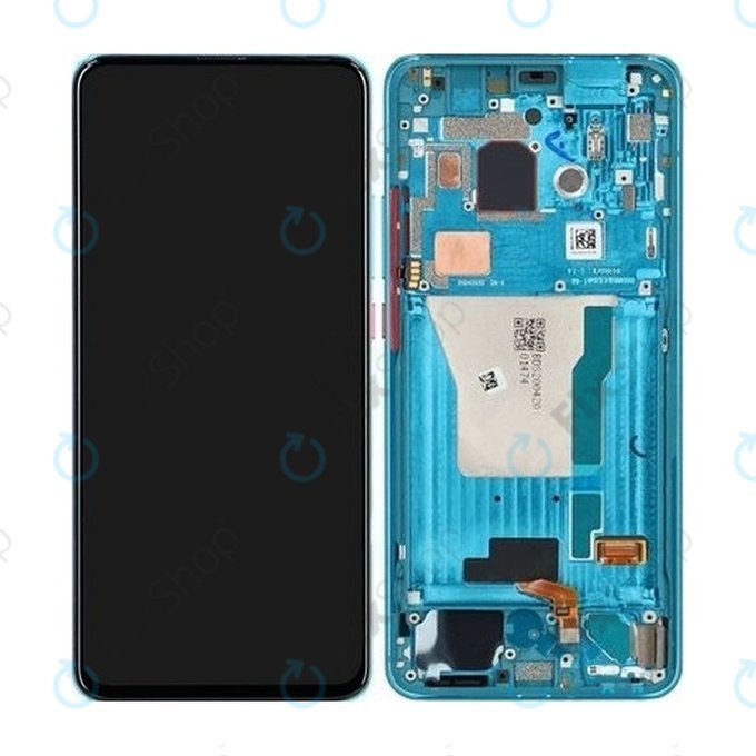 Xiaomi Pocophone F2 Pro - LCD Kijelző + Érintőüveg + Keret (Neon Blue) - 56000D0J1100 Genuine Service Pack