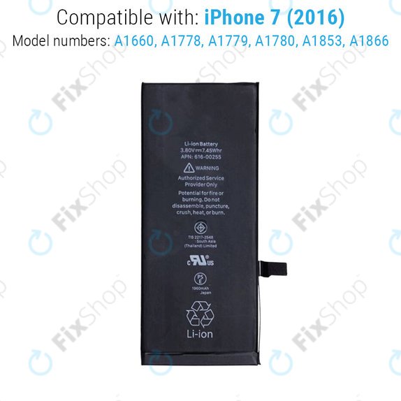 Akkumulátor iPhone 7, 1960mAh
