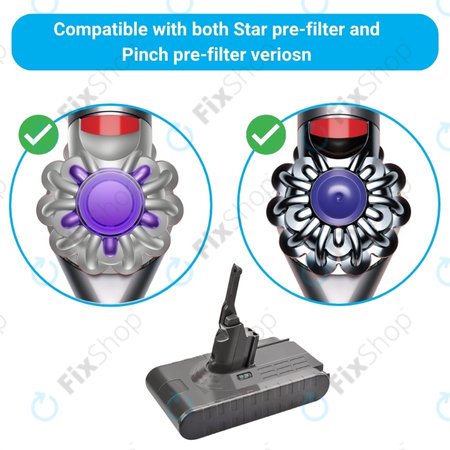 Dyson V8 - Akkumulátor 215681, PM8-US-HFB1497A Li-Ion 21.6V 4000mAh