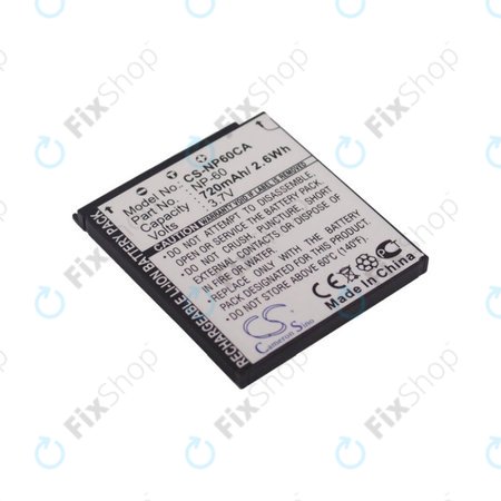 Akkumulátor Casio Exilim Zoom EX-Z19, EX-Z85, EX-Z9, 720mAh, Li-Ion, 3.7V, NP-60, HQ