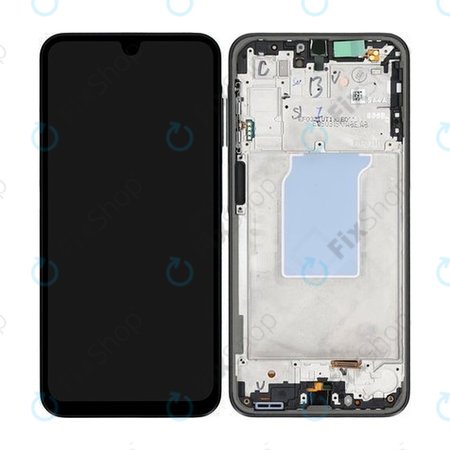 Samsung Galaxy A26 A266E - LCD Kijelző + Érintőüveg + Keret (Black) - GH82-37049A Genuine Service Pack