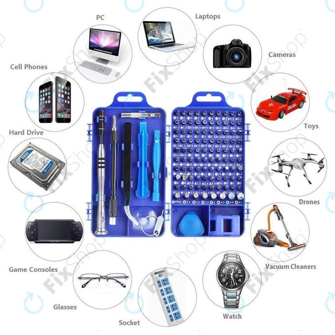 Kingsdun - Screwdriver & Bit Precision Set - Professzionális Eszközkészlet 115in1