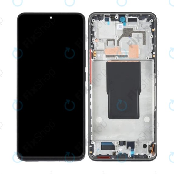 Xiaomi 12T Pro 22081212UG - LCD Kijelző + Érintőüveg + Keret (Black) OLED