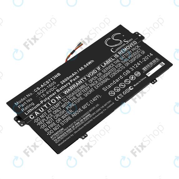 Akkumulátor Acer SF713-51, 2600mAh, Li-Pol, 15.4V, SQU-1605, HQ