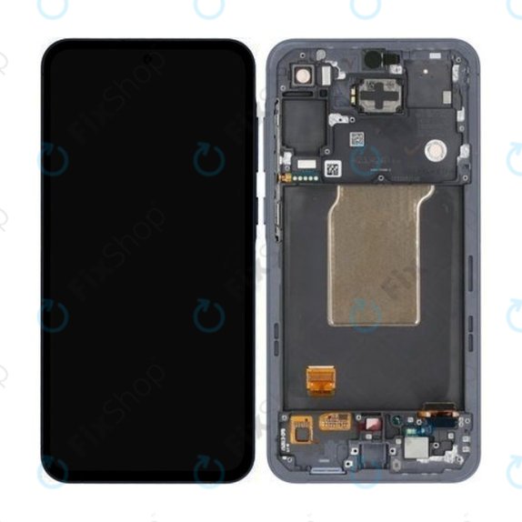 Samsung Galaxy A55 A556B - LCD Kijelző + Érintőüveg + Keret (Awesome Navy) OLED