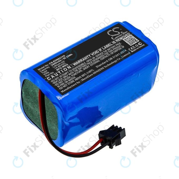 Ecovacs Deebot N79, N79S, Eufy RoboVac-series, Proscenic 850-series - Akkumulátor BFG-WSQ, ICR18650-26J-4S1P, UR18650ZY-4S1P-AAM Li-Ion 14.4V 3400mAh HQ