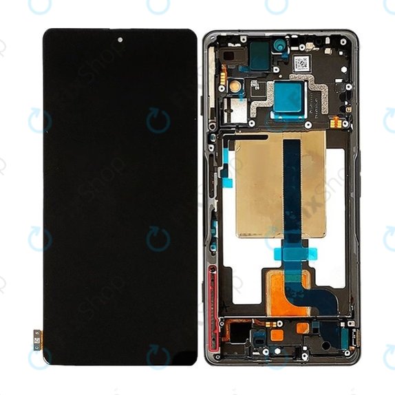 Xiaomi Poco F4 GT 21121210G - LCD Kijelző + Érintőüveg + Keret (Stealth Black) - 5600090L1000 Genuine Service Pack