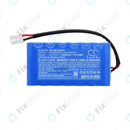 Akkumulátor Wiper i130S, Ambrogio Twenty Elite, 5200mAh, Li-Ion, 25.9V, 075Z60900A, HQ