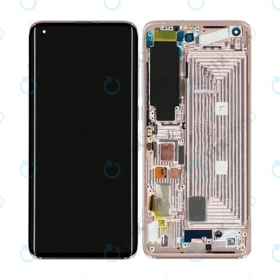 Xiaomi Mi 10 Pro - LCD Kijelző + Érintőüveg + Keret (Alpine White) - 56000500J100 Genuine Service Pack