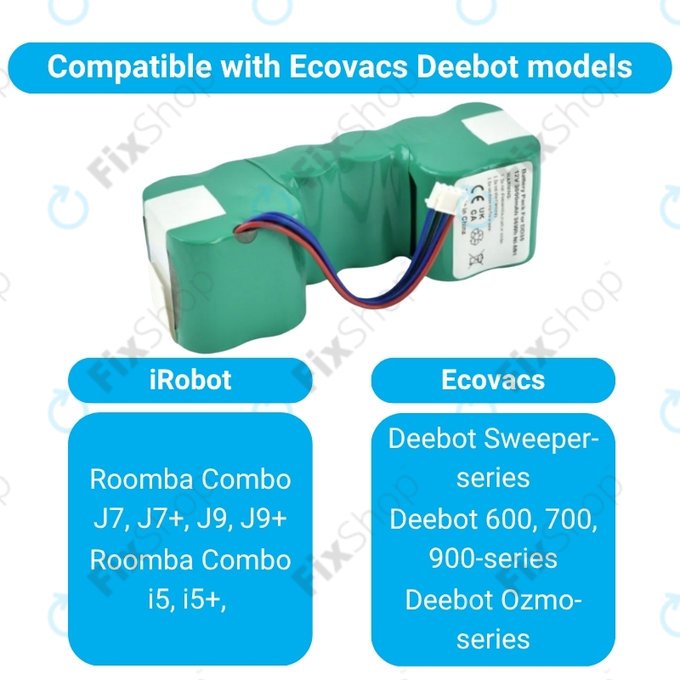 Ecovacs Sweeper-series, Deebot Ozmo-series - Akkumulátor DM88 Ni-MH 12.0V 3000mAh