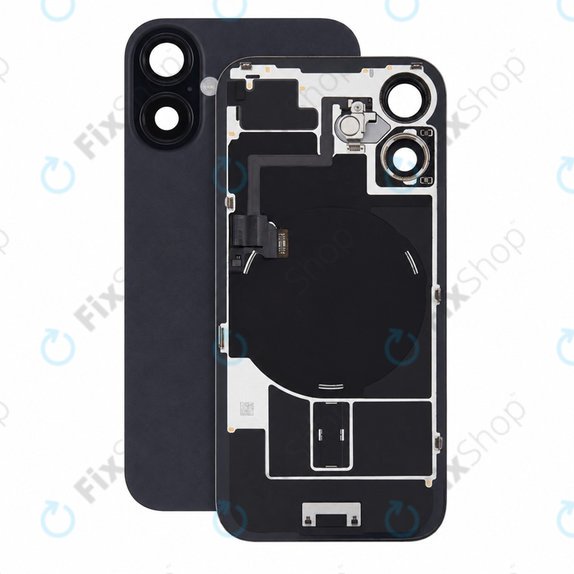 Hátsó ház üveg iPhone 16 készülékhez, Black, Pulled A