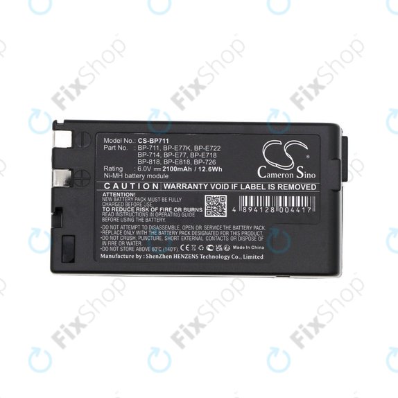 Akkumulátor Canon E06, Canon E07, 2100mAh, Ni-MH, 6V, BP-711, HQ