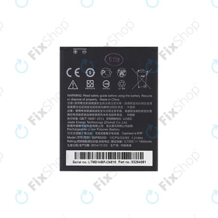 HTC Desire 620/620G - Akkumulátor B0PE6100 2100mAh