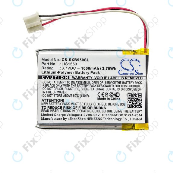 Akkumulátor Sony Mdr-Xb950n1, Srs-Ws1, 1000mAh, Li-Pol, 3.7V, LIS1553, HQ