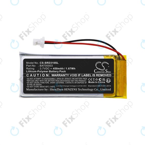 Akkumulátor Cardo Q1, Q3, 450mAh, Li-Pol, 3.7V, BAT00003, HQ