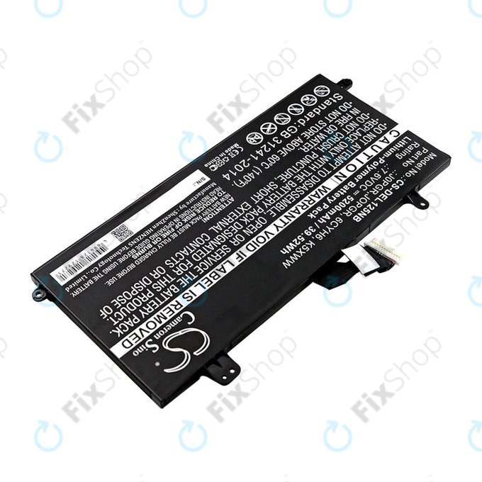 Akkumulátor Dell Latitude 5290, Latitude 12 5285, 5200mAh, Li-Pol, 7.6V, J0PGR, HQ