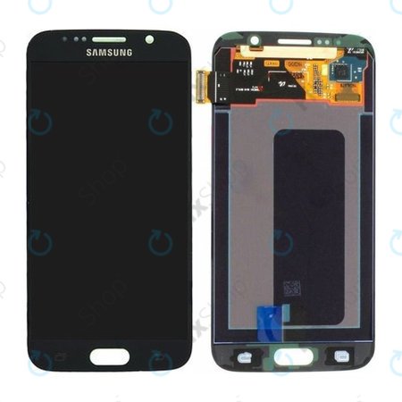 Samsung Galaxy S6 G920F - LCD Kijelző + Érintőüveg (Black Sapphire) - GH97-17260A Genuine Service Pack