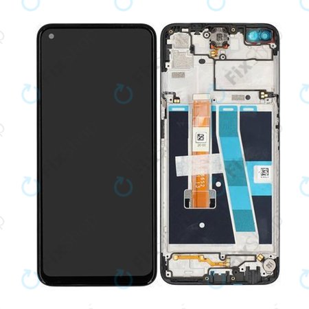 Oppo A52 - LCD Kijelző + Érintőüveg + Keret (Black) - O-4904028 Genuine Service Pack
