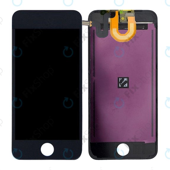 LCD Kijelző iPod Touch (5th Gen, 6th Gen, 7th Gen), Black, Érintőüveg kerettel