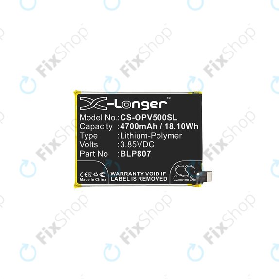 Realme 7, V5 - Akkumulátor BLP807 4700mAh HQ