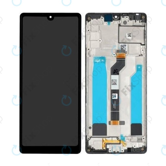 Sony Xperia L4 - LCD Kijelző + Érintőüveg + Keret (Black) - A5019463A Genuine Service Pack