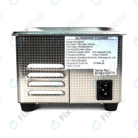 Sunshine SS-6508T - Ultrahangos Tisztító - 0.8L