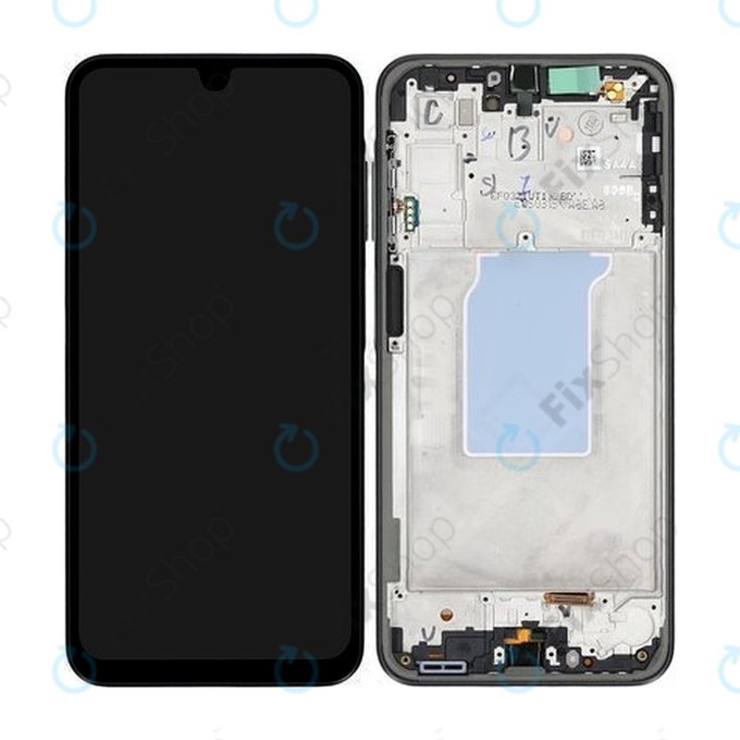 Samsung Galaxy A26 A266E - LCD Kijelző + Érintőüveg + Keret (Black) - GH82-37049A Genuine Service Pack
