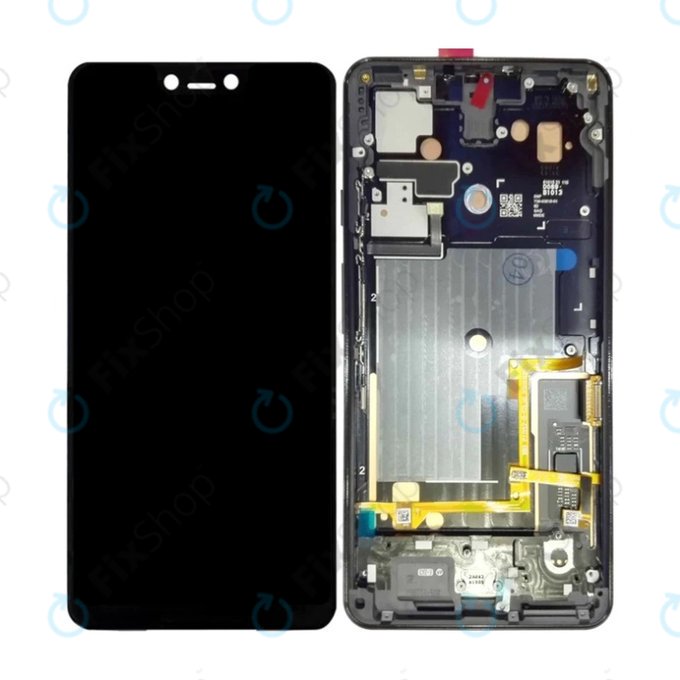 Google Pixel 3 XL - LCD Kijelző + Érintőüveg + Keret (Just Black) TFT
