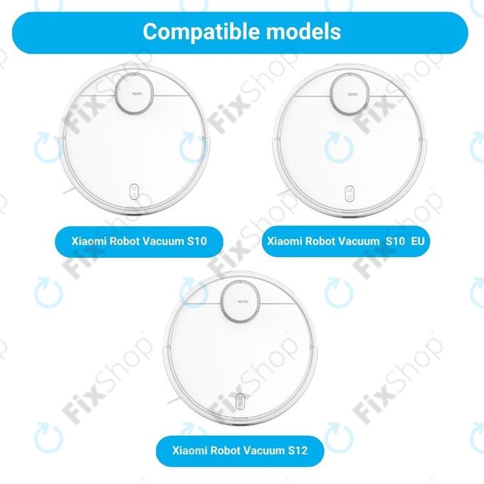 Pótalkatrész készlet Xiaomi Robot Vacuum S10, S10 EU, S12 robotporszívóhoz (1x Főkefe, 2x Szűrők, 2x Oldalkefék, 2x Felmosókendők)