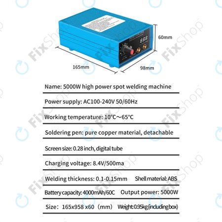 Docreate HPSW 5000W - Mini Ponthegesztőgép Barkácskészlet (4000mAh)