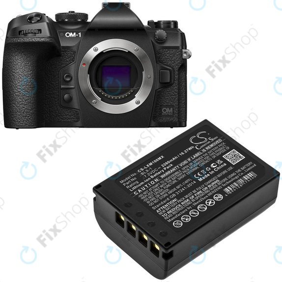 Akkumulátor Olympus OM SYSTEM OM-1, OM-1 Mirrorless, 2260mAh, Li-Ion, 7.2V, BLX-1, HQ
