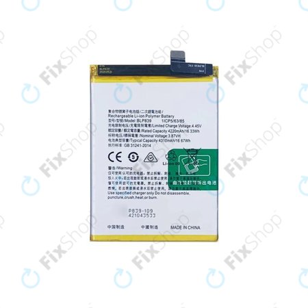 Oppo Reno 5 Z 5G - Akkumulátor BLP839 4310mAh