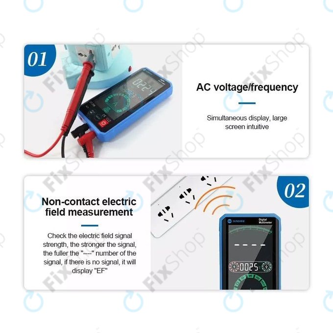 Sunshine DT-21N - Érintőképernyős Digitális Multiméter