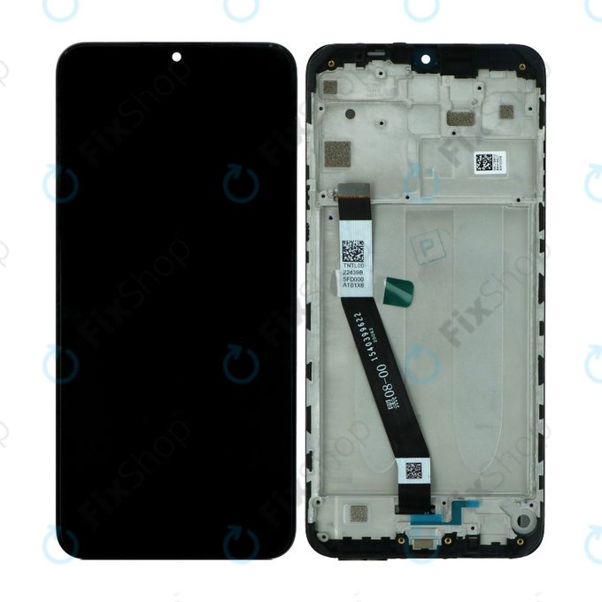 Xiaomi Redmi 9 - Kijelző + Érintőképernyő + Keret (Black) - 5600050J1900 Genuine Service Pack