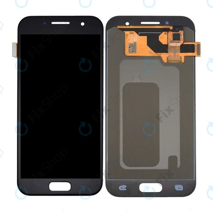 Samsung Galaxy A3 A320F (2017) - LCD Kijelző + Érintőüveg (Black) OLED