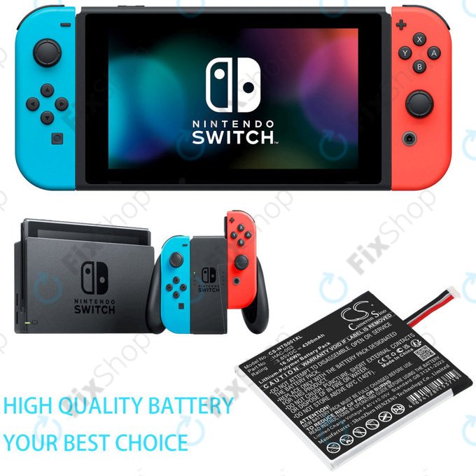 Akkumulátor Nintendo Switch HAC-001, 4300mAh, Li-Pol, 3.85V, HAC-003, HQ