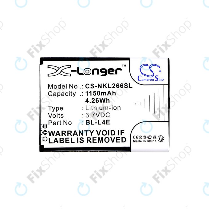 Akkumulátor Nokia 2660 Flip 4G, 1150mAh, Li-Ion, 3.7V, BL-L4E, HQ