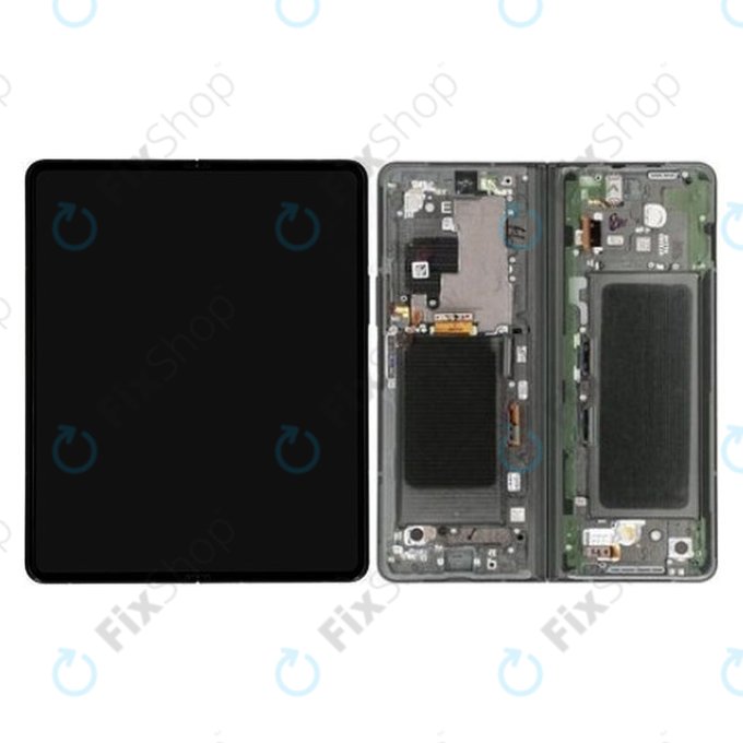 Samsung Galaxy Z Fold 3 F926B - LCD Kijelző + Érintőüveg + Keret (Phantom Green) - GH82-26283B Genuine Service Pack