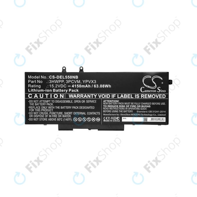 Akkumulátor Dell Latitude 5501, Latitude 5401, Latitude 14 5410, Latitude 15 5511, 4150mAh, Li-Ion, 15.2V, 3HWPP, HQ