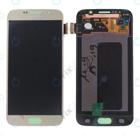 Samsung Galaxy S6 G920F - LCD Kijelző + Érintőüveg (Gold Platinum) - GH97-17260C Genuine Service Pack