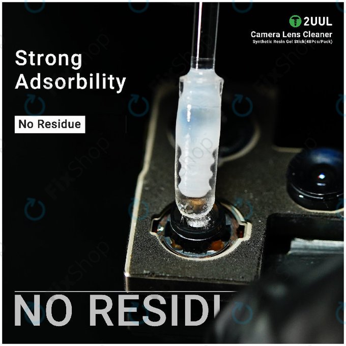 Kamera lencsetisztító gél pálca, műgyanta, 2UUL CL21, 48db/csomag