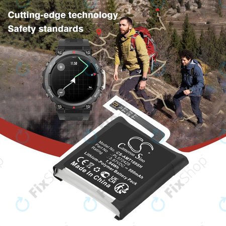 Akkumulátor Amazfit T-Rex 2, A2169, A2170, 500mAh, Li-Pol, 3.87V, PL572428, HQ