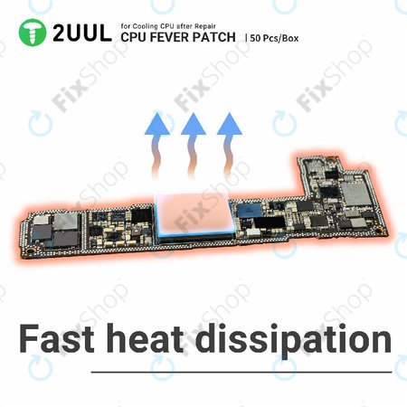 CPU hűtőpad (Thermal Patch), 2UUL SC09, 17x15x1.5mm