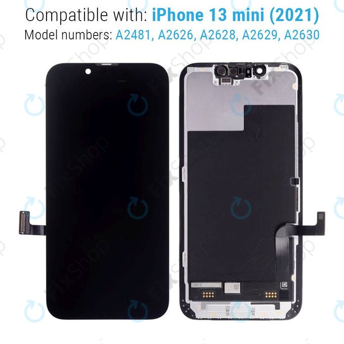 Apple iPhone 13 Mini - LCD Kijelző + Érintőüveg + Keret Hard OLED FixPremium